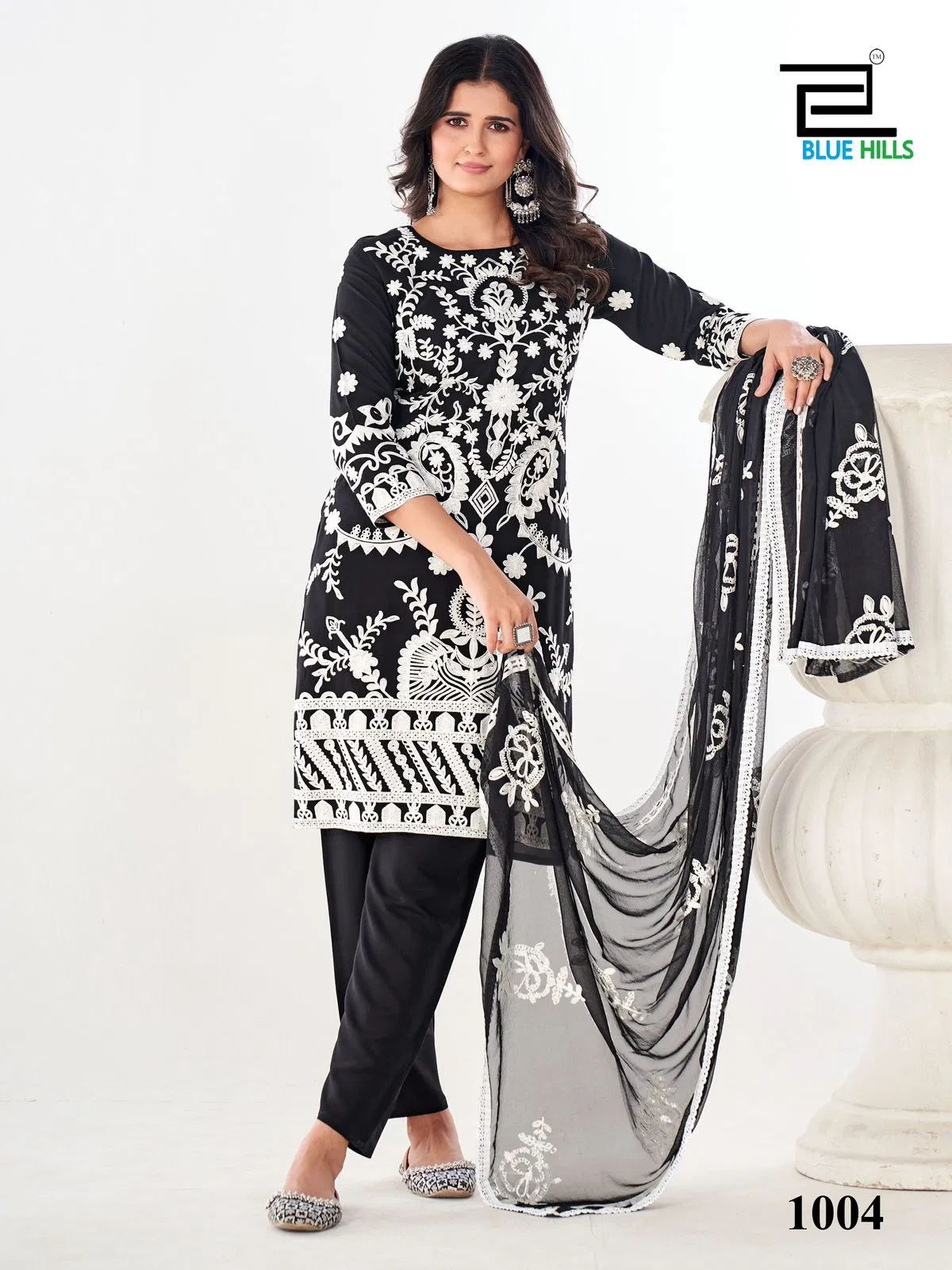 Sahiba By Blue Hills Rayon Heavy Work Designer Kurti With Bottom Dupatta Wholesale Online
